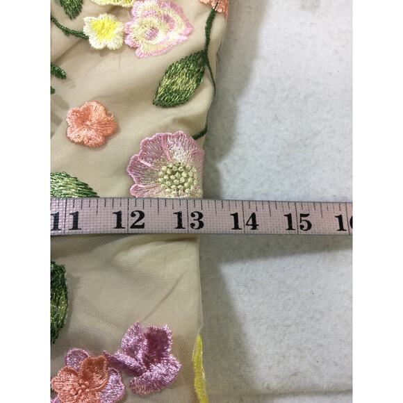 AW BRIDAL 2 XS Cream Carole Floral Embroidered Formal Party Maxi Dress NEW B23 - Picture 7 of 8